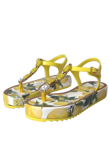 Dolce & Gabbana Lemon Beachwear Flat Sandals