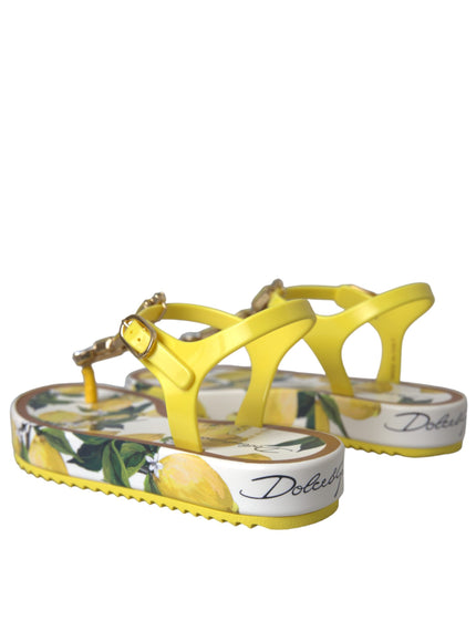 Dolce & Gabbana Lemon Beachwear Flat Sandals