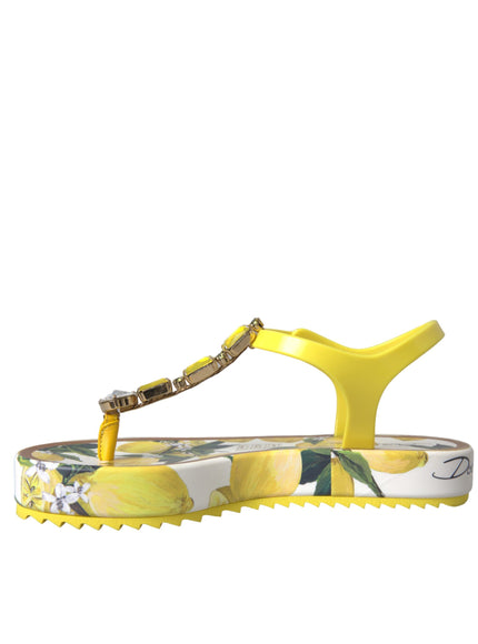 Dolce & Gabbana Lemon Beachwear Flat Sandals