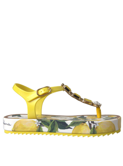 Dolce & Gabbana Lemon Beachwear Flat Sandals