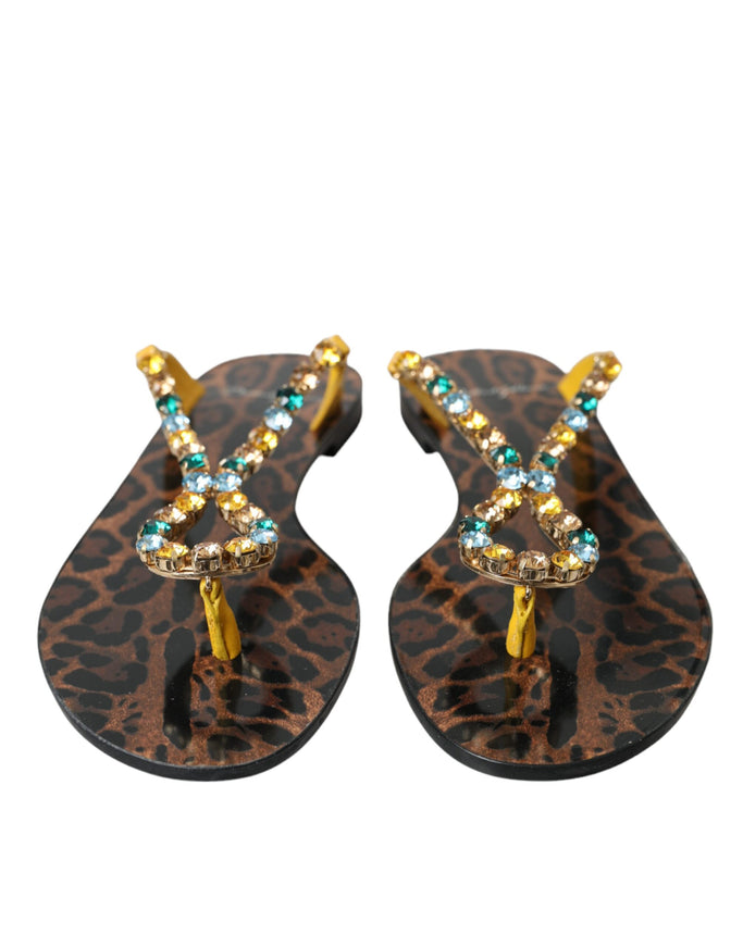 Dolce & Gabbana Crystal Beachwear Sandals