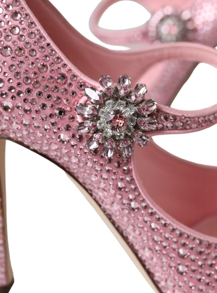 Dolce & Gabbana Pink Strass Crystal Heels Pumps Shoes