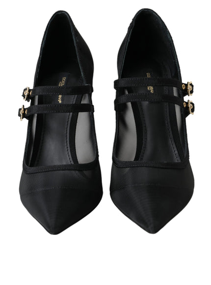 Dolce & Gabbana Double Strap Pumps In Mesh