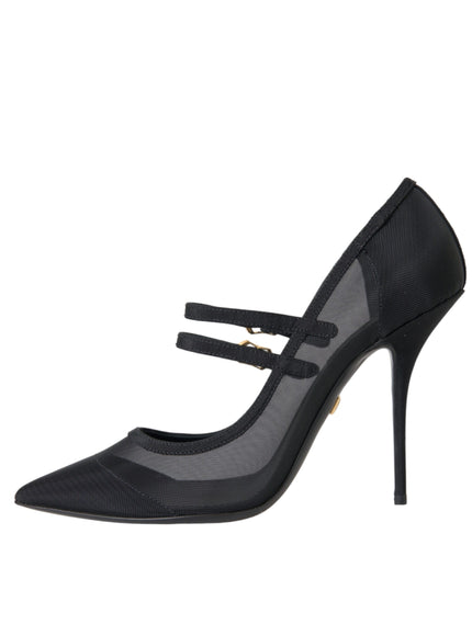 Dolce & Gabbana Double Strap Pumps In Mesh