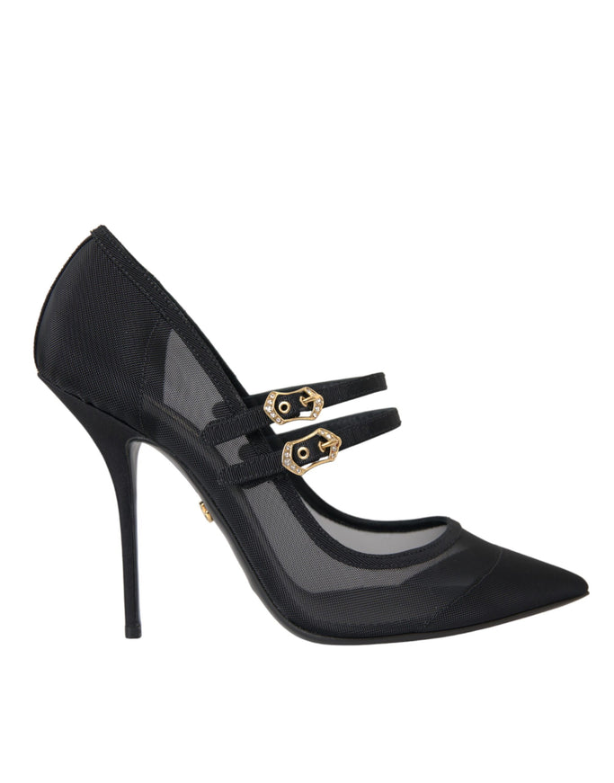 Dolce & Gabbana Double Strap Pumps In Mesh