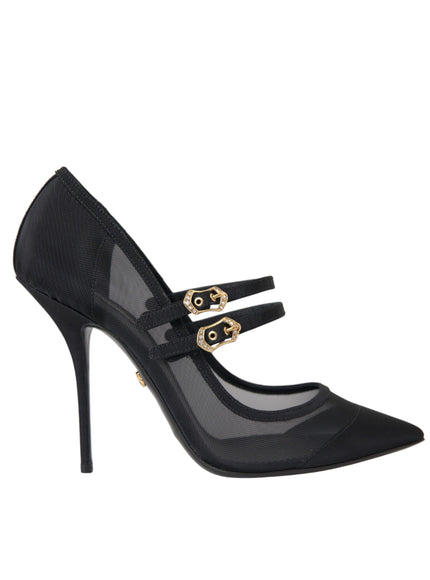 Dolce & Gabbana Double Strap Pumps In Mesh