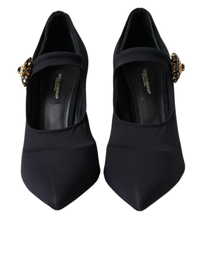 Dolce & Gabbana Black Lori Mary Janes In Stretch Jersey