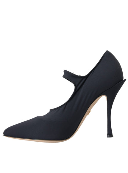 Dolce & Gabbana Black Lori Mary Janes In Stretch Jersey