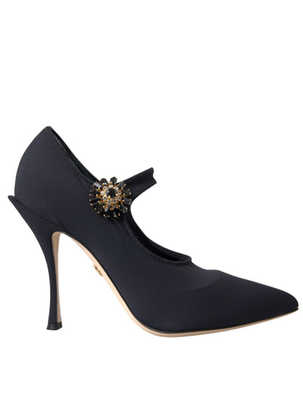 Dolce & Gabbana Black Lori Mary Janes In Stretch Jersey