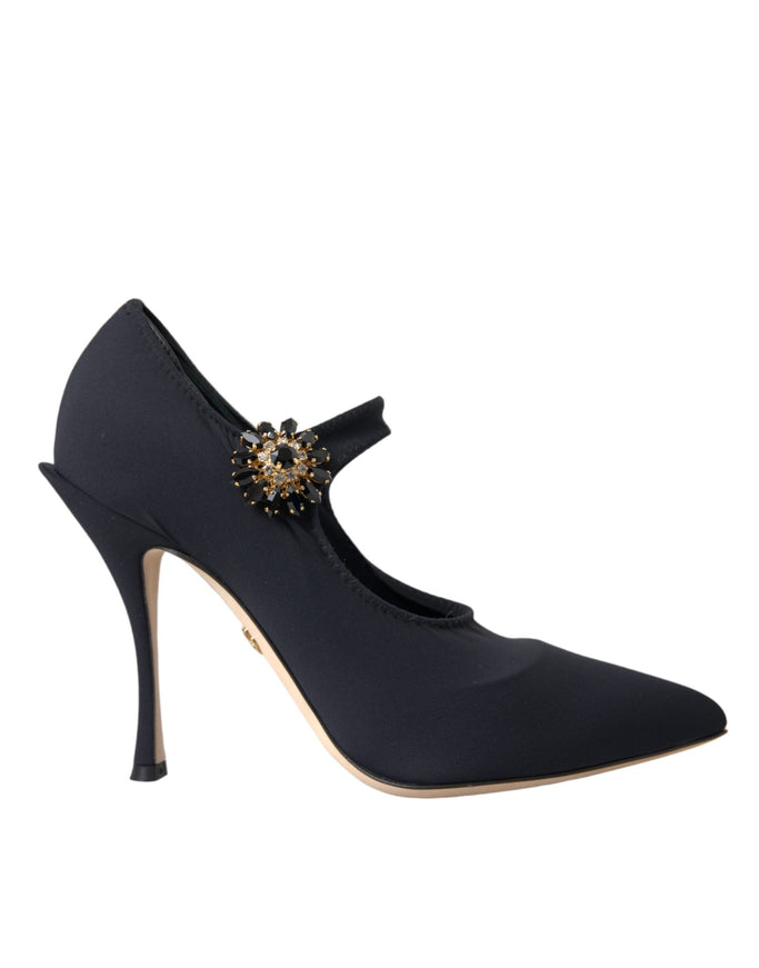 Dolce & Gabbana Black Lori Mary Janes In Stretch Jersey