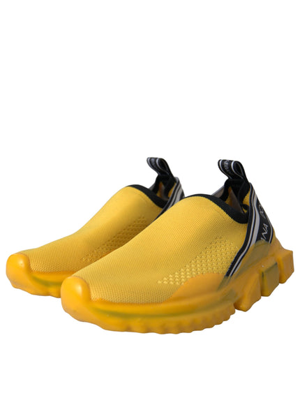 Dolce & Gabbana Yellow Sorrento Slip On Sneakers Women Shoes