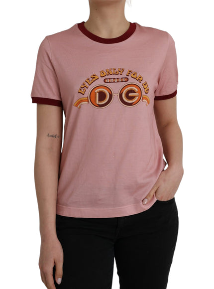 Dolce & Gabbana pink cotton t-shirt front view