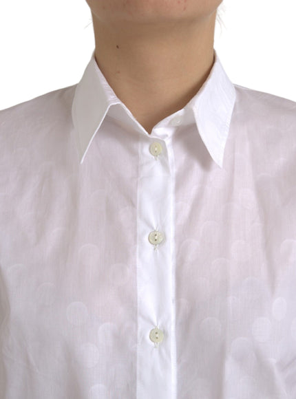 Dolce & Gabbana White Collared Short Sleeve Polo Shirt Top