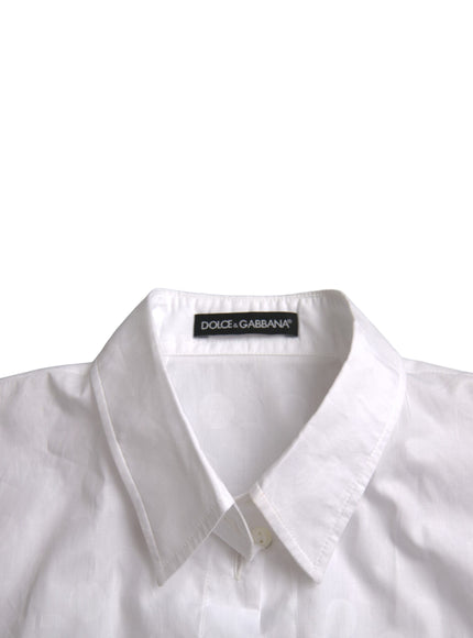 Dolce & Gabbana White Collared Short Sleeve Polo Shirt Top