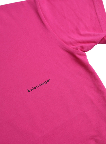 Balenciaga Pink Cotton Crew Neck Short Sleeves Tee T-shirt