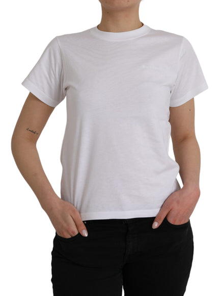 Balenciaga White Cotton Crew Neck Short Sleeves T-shirt