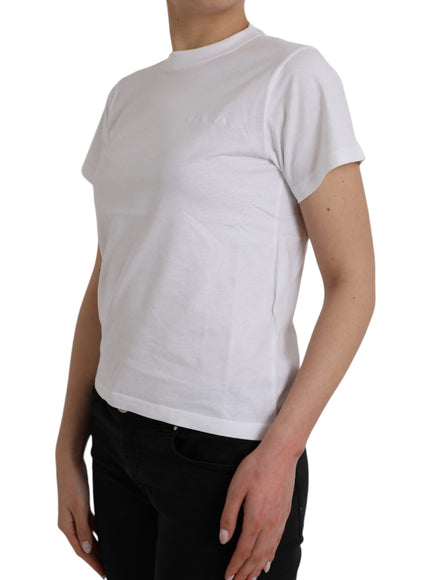 Balenciaga White Cotton Crew Neck Short Sleeves T-shirt