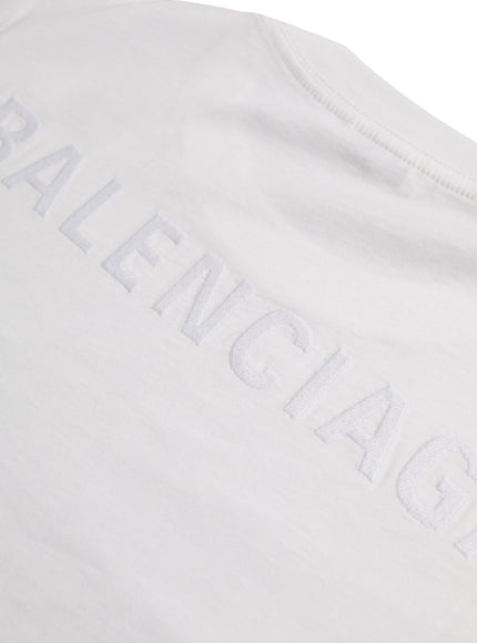 Balenciaga White Cotton Crew Neck Short Sleeves T-shirt