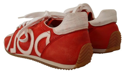 Back angle of Dolce & Gabbana red white sneakers