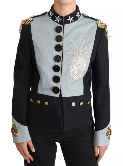 Front view of Dolce & Gabbana jacket with pineapple design