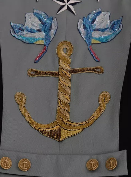 Anchor and floral design on Dolce & Gabbana jacket