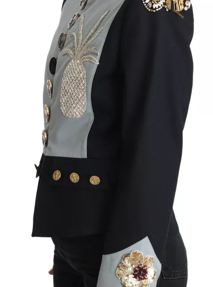 Side profile of Dolce & Gabbana jacket with embellishments