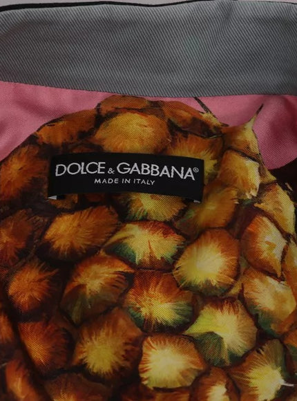 Dolce & Gabbana label inside jacket with pineapple print