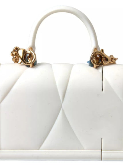 Back view of Dolce & Gabbana white silicone bag