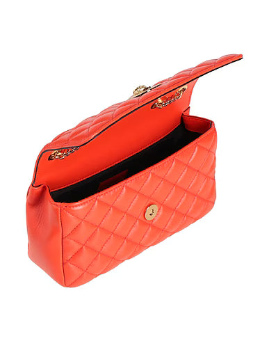Versace Quilted Medusa Small Chain Shoulder Bag in Orange