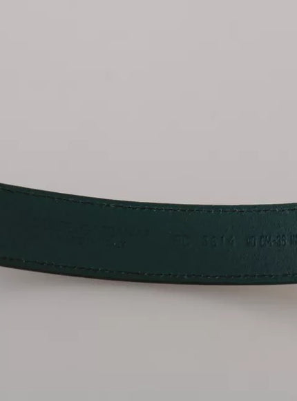 Dolce & Gabbana Green Gold Buckle Waist Leather Belt