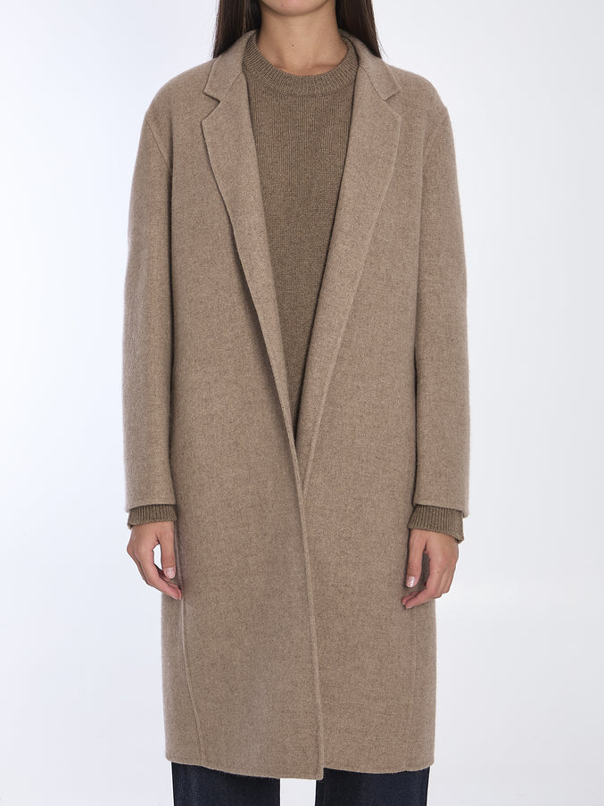 The Row Fedra Coat In Cashmere Beige