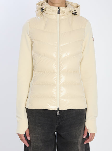 Moncler Grenoble Padded Cardigan Cream