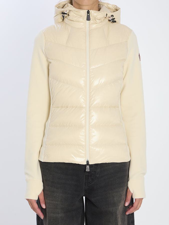 Moncler Grenoble Padded Cardigan Cream
