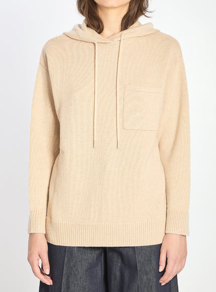 Max Mara Sweatshirt In Wool And Cashmere Beige