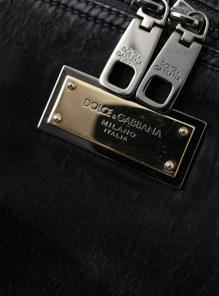 Dolce & Gabbana Black Nylon Logo Plaque Belt Waist Fanny Pack Bag