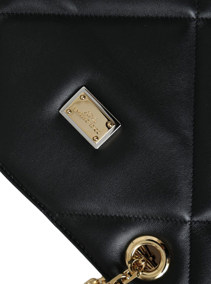 Dolce & Gabbana Black Leather Quilted Shopping Bag