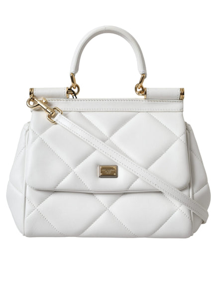 Dolce & Gabbana White Quilted Sicily Bag