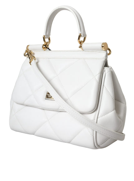 Dolce & Gabbana White Quilted Sicily Bag