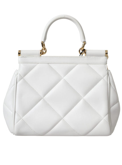 Dolce & Gabbana White Quilted Sicily Bag