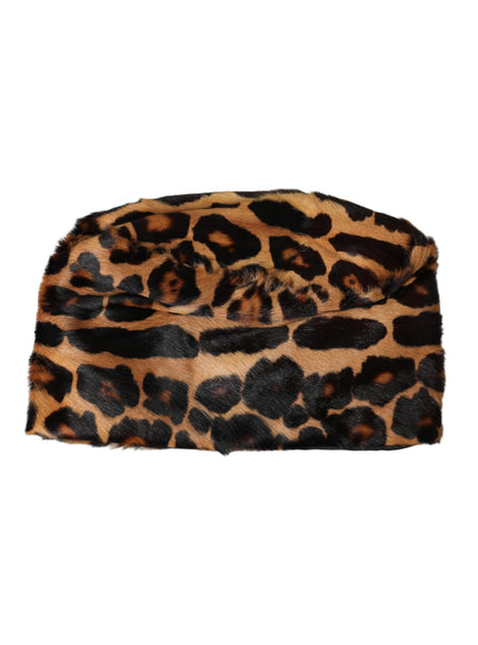 Dolce & Gabbana leopard fur bucket hat back view