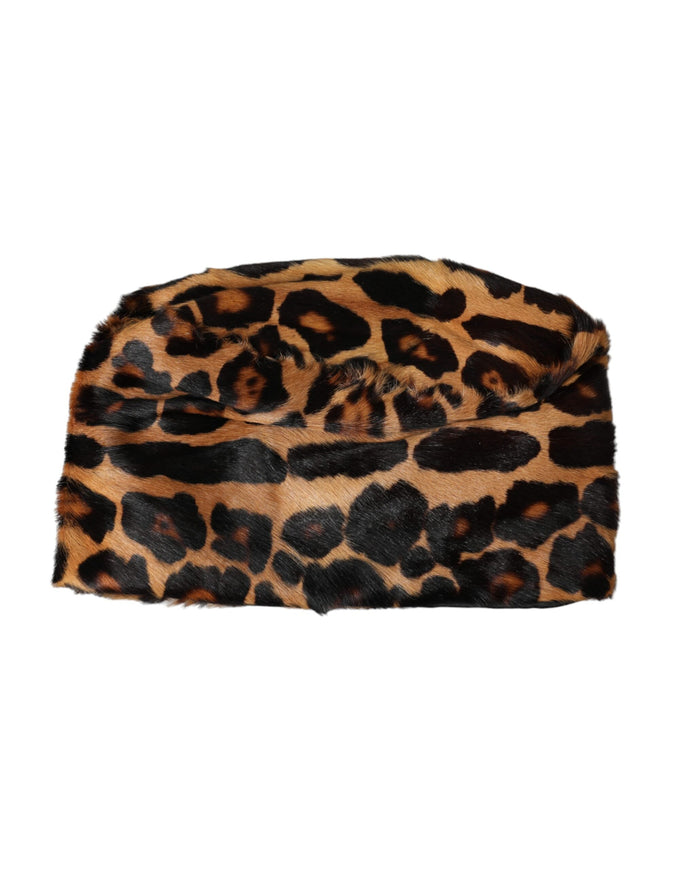 Dolce & Gabbana leopard fur bucket hat back view