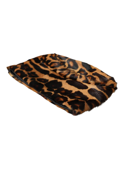 Dolce & Gabbana leopard fur bucket hat side angle