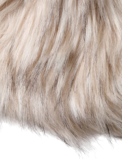 Close-up of Dolce & Gabbana beige acrylic fur texture