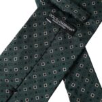 Dolce & Gabbana Green Silk DG Logo Adjustable Tie