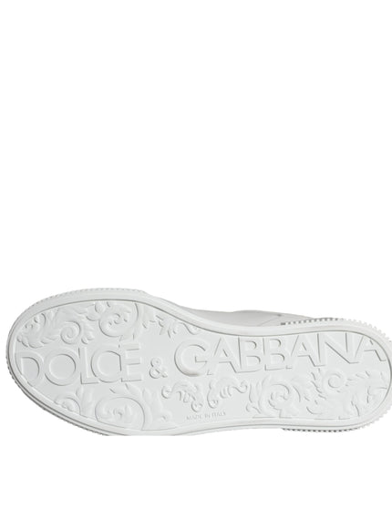 Dolce & Gabbana White Miami Leather Low Top Sneakers Shoes