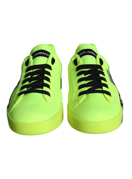 Dolce & Gabbana Men's Neon Logo Tape Low Top Sneakers