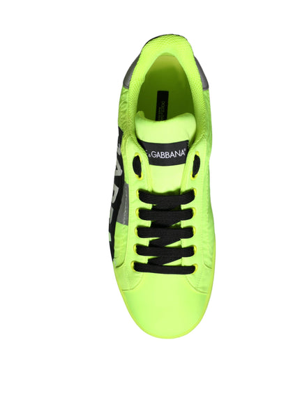 Dolce & Gabbana Men's Neon Logo Tape Low Top Sneakers