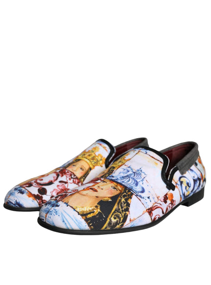 Dolce & Gabbana Multicolor Madonna Majolica Amalfi Men Loafers Shoes