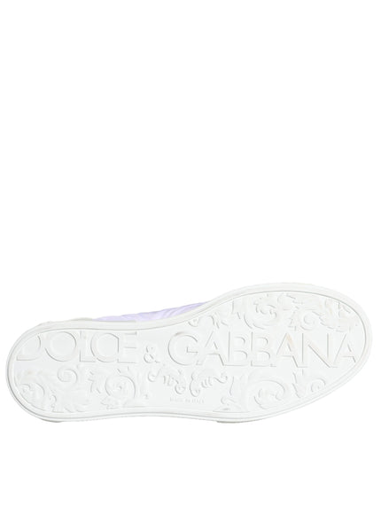 Dolce & Gabbana White Portofino Logo Low Top Trainers Sneakers Shoes