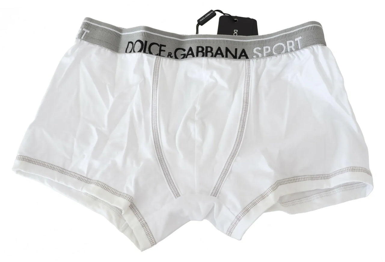 Dolce & Gabbana white cotton boxer front view